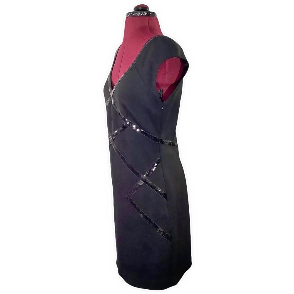 🎉HP🎉LAUNDRY SHELLI SEGAL Sequin CrissCross 👗 - Picture 3 of 9